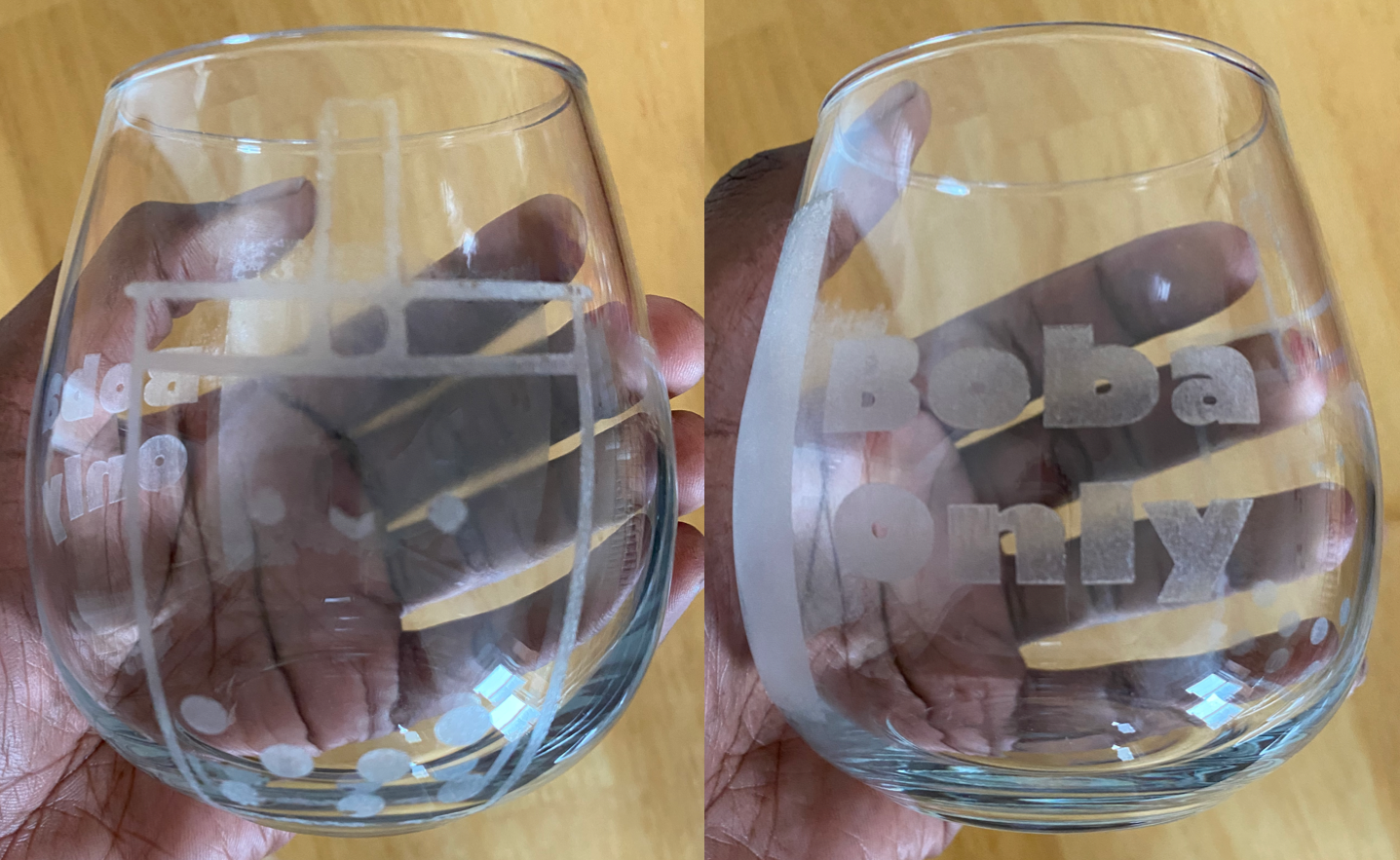 Engraved glass