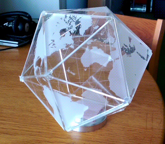 Icosahedral globe